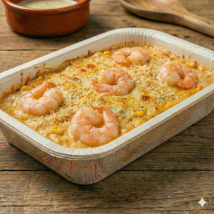 pastel de camarón en pote horneable pote horneable con pastel de camarón pastel marino horneable camarones en pastel cremoso