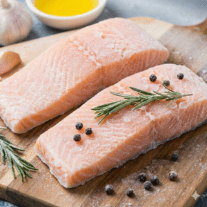 salmón trozo sin piel congelado 1 kg trozos de salmón sin piel congelados salmón en trozos para cocinar salmón congelado Poseidon Seafood